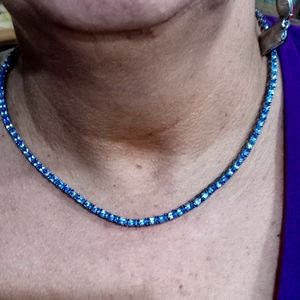 Tanzanite tennis necklace